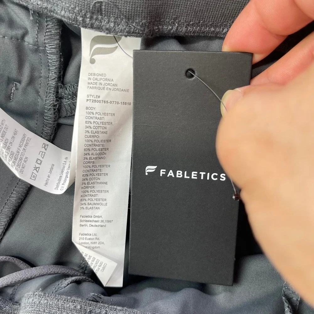 Fabletics Mens Onyx 24-7 Jogger Pants Gray Size M Regular W32 Inseam 28